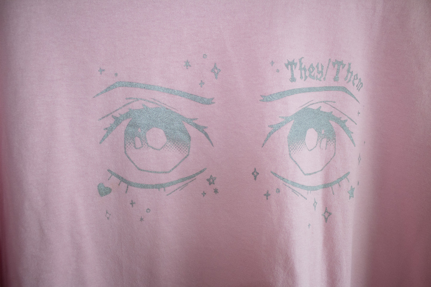 They/Them Anime Eyes T-shirt - L
